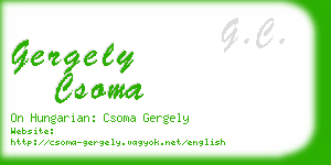 gergely csoma business card